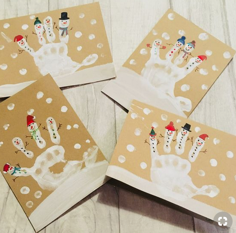 handprint wishing cards